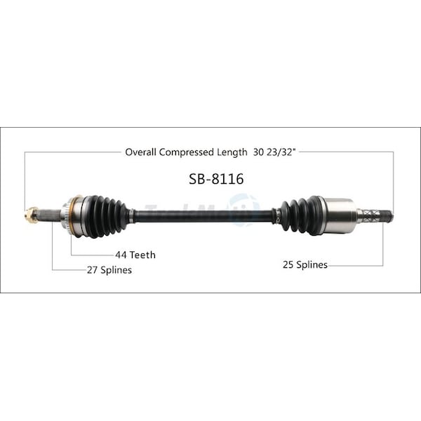 Surtrack Axle Cv Axle Shaft, Sb-8116 SB-8116 - main